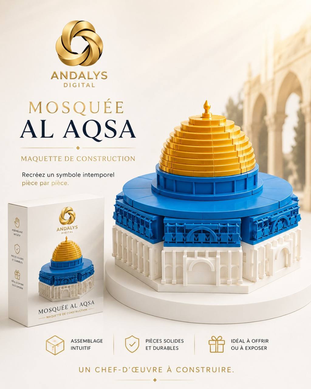 Maquette de construction Mosquée Al Aqsa Andalys Digital 3D