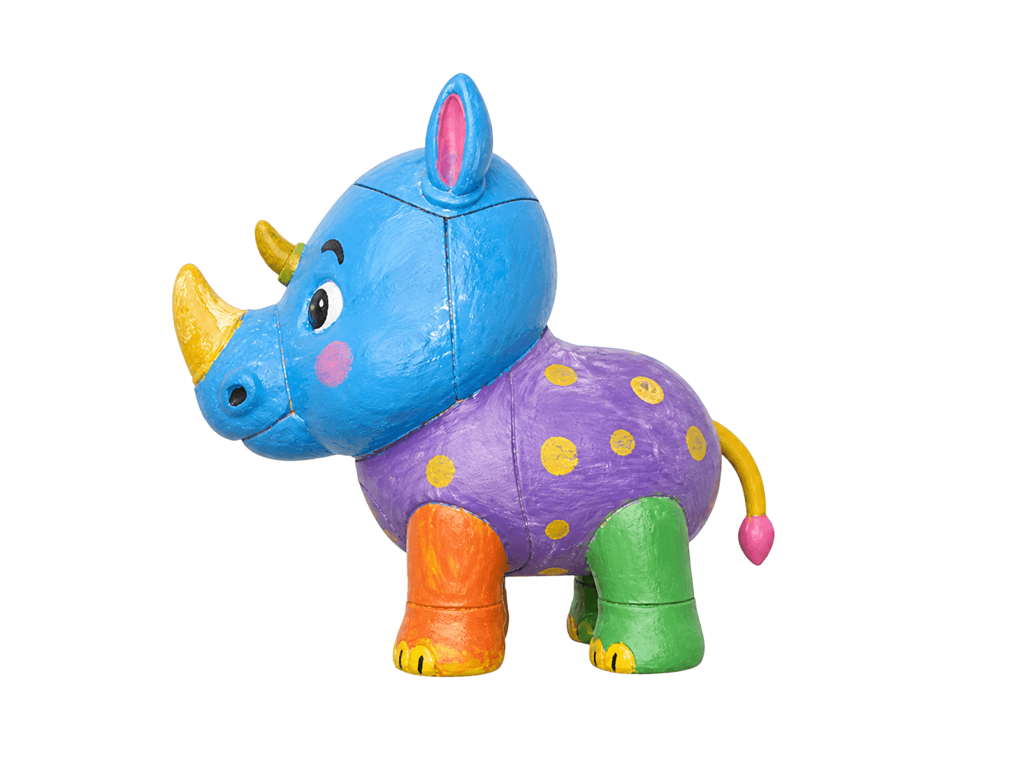 Rhinocéros peint et coloré